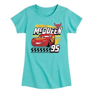 Girls' - Cars -  Fitted Short Sleeve Graphic T-Shirt - 1 of 4