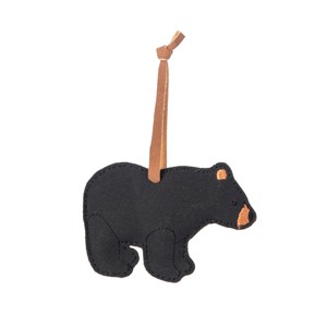 Gallerie II Faux Leather Bear Ornament - 1 of 3