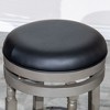NicBex 30" Fabric/Leather Swivel Bar Stools,Counter Height Bar Stools with Padded Seat,360° Rotating Barstools for Kitchen Island & Home Bar - 4 of 4
