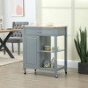 Okak Rolling Kitchen Island with Storage, Kitchen Cart with Wooden Tabletop, Kitchen Island Table for Dining Room, Kitchen, Living Room - 2 of 4