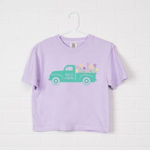 Simply Sage Market Women's Spring Truck Short Sleeve Relaxed Fit Cropped Tee - 1 of 4