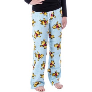 Disney Women's Winnie The Pooh Sketch Toss Print Loungewear Pajama Pants - 1 of 4