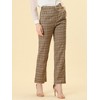 INSPIRE CHIC Women's Plaid Elastic Waist Casual Work Office Long Pants - 2 of 4