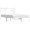 vidaXL Metal Bed Frame with Headboard White 53.1 in.x74.8 in. - 4 of 4