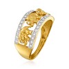 Ross-Simons 0.20 ct. t.w. Diamond Elephant Motif Ring in 14kt Yellow Gold - 3 of 4