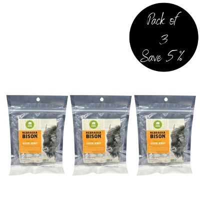 Nebraska Bison 3 oz Bison Teriyaki Jerky - Pack of 3