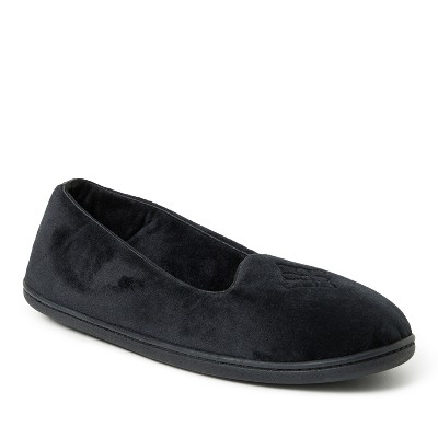 Dearfoams Womens Rebecca Microfiber Velour Closed Back House Slipper