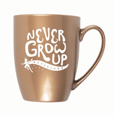 Elanze Designs Never Grow Up Neverland 10 ounce New Bone China Coffee Tea Cup Mug, Bronze