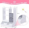 Girls Dress Up Storage Armoire - Kids Costume Organizer with Lighted Mirror,Clothing Rack,Open Shelves,Storage Bins & 3 Hooks,White Princess Wardrobe - 2 of 4