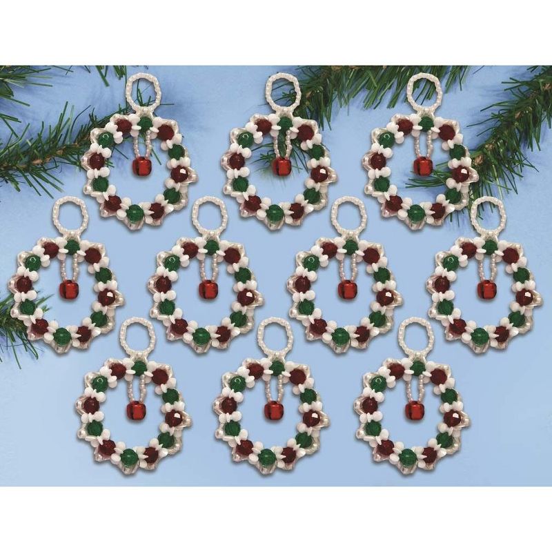 Design Works Beaded Ornament Kit 2.5" Set of 10-Ring In The Season, 3 of 4