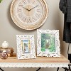 Mango Wood Scroll Handmade Intricate Carved 1 Slot Photo Frame Rustic White - Olivia & May - 2 of 4