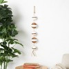 24"x4" Wood Buoy Two-Tone Striped Wall Decor with Jute Rope, Vertical - Olivia & May - 2 of 4