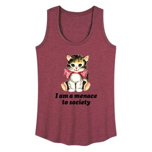 Women's - Instant Message - Menace To Society Graphic Racerback Tank - 1 of 4