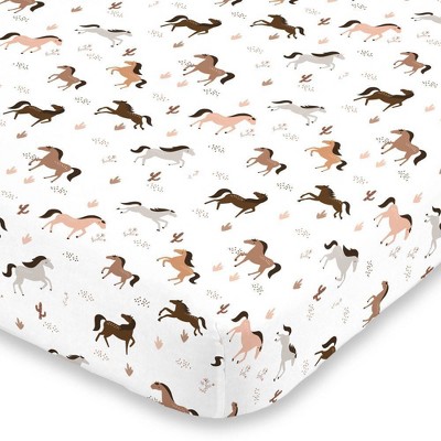 NoJo Desert Horse Sunset Crib Sheet