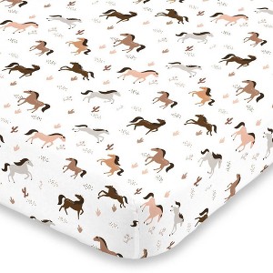 NoJo Desert Horse Sunset Crib Sheet - 1 of 4