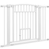 PawHut Dog Gate, 30"-41" Extra Wide Walk Through Pet Gate w/ Cat Door, 3-Inch & 5.5-Inch Extension Kits, Pressure Mounted - 4 of 4