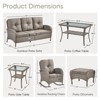 Gymojoy Outdoor Sofa Rocking Chair Side Table with Ottomans Patio Funiture - 2 of 4