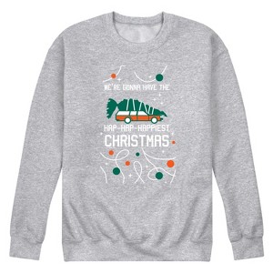 Men's - National Lampoon - Christmas Vacation Hap Hap Happiest Graphic Fleece Sweatshirt - 1 of 4