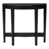 36" 2 Tier Half Moon Shape Console Table Black - EveryRoom: Elegant Demilune Design, Laminated Surface - 3 of 4