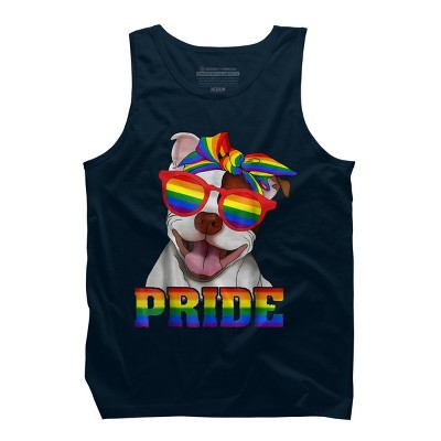 Adult Design By Humans Pit Bull Rainbow Pride Dog By Luckyst Tank Top