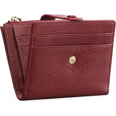FATMOON Slim Wallet for Women -  RFID Blocking Fashion Minimalist Bifold with Zipper Coin Purse | Fits Travel | Lightweight PU Leather