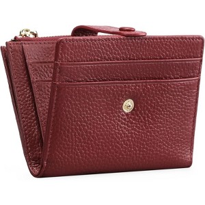 FATMOON Slim Wallet for Women -  RFID Blocking Fashion Minimalist Bifold with Zipper Coin Purse | Fits Travel | Lightweight PU Leather - 1 of 4