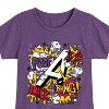 Girls' - Marvel - Avengers Scribble Doodles Fitted Short Sleeve Graphic T-Shirt - 2 of 4