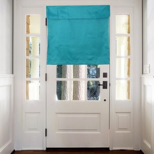 Unique Bargains Tie Up Blackout Privacy Door Curtain 1 Panel - 1 of 4