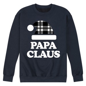 Men's - Instant Message - Papa Claus Christmas Graphic Fleece Sweatshirt - 1 of 4