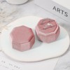 Unique Bargains Velvet Octagon Wedding Proposal Engagement 2 Slot Jewelry Storage Ring Box - 4 of 4
