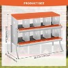 Coucheta Chicken Nesting Boxes - Available in Multiple Styles (Bracket Leg/Two-Tier/Wall Mount) & Compartments (6/8/10) for Easy Egg Collection. - 2 of 4