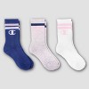 Champion Girls' 3pk Crew Socks - 3 of 4