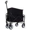 VisioGear Multi-use Bag Collapsible Foldable Wagon Cart, Beach Wagon Grocery Cart with Liner Bag and Cover, Black, 25.98"*17.32"*37.4" - 2 of 4