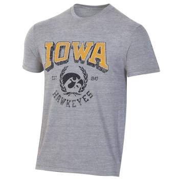 NCAA Iowa Hawkeyes Men's Gray Triblend T-Shirt