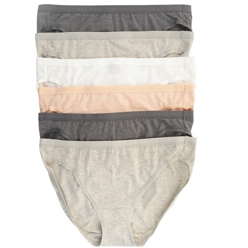Felina Women's Organic Cotton Thong Underwear, 6-pack (grassy