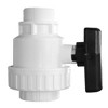Swim Central HydroTools Swimming Pool ABS Threaded Socket Ball Valve - 7" - Black and White - 3 of 4