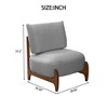 PAGED Retro Accent Chair Living Room Chairs with Solid Wood Frame, Comfy Chair for Living Room - 3 of 4