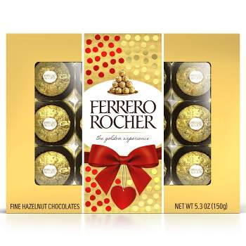 Ferrero Rocher Fine Hazelnut Chocolates - 5.3oz/12ct