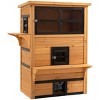 3 Story Outdoor Wooden Cat House with Asphalt Roof Raised Floor Escape Doors Jump Platforms,Feral Cat Shelter for Multiple Cats - LAOTIES - 4 of 4