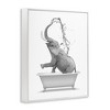 Stupell Industries Monochrome Elephant Bathing Splashing Water Bathtub Black Framed Giclee Art - 3 of 4