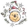 Girls Winnie the Pooh Christmas Leaves Portrait T Shirt - 2 of 4