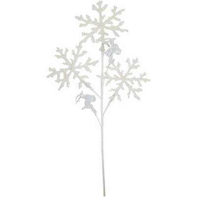 Northlight 28.5 Glittered White Snowflake And Reindeer Christmas Spray :  Target