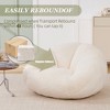 MOONMISS Faux Fur  Comfy Large Beanbag Chair with Filler,Floor Sofa, Accent Couch for Living Room Bedroom Game Room - 2 of 4