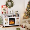 Karl Home Fireplace TV Stand for 60 Inch TV Modern Entertainment Center with Glass Door Storage Cabinet - 2 of 4