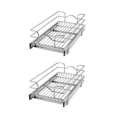 Rev-A-Shelf 12 Wide 22 Deep Base Kitchen Cabinet 2 Tier Pull Out Wire  Basket 90713029900