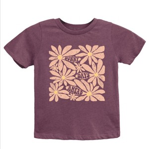 The Juniper Shop Sunny Days Ahead Daisies Youth Short Sleeve Tee - M - Plum - 1 of 4