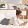 12''x24'' Gray Electric Heating Pad for Pain Relief, Machine Washable with 3 Heat Settings ,Heating pad for Neck and Shoulder, Knee, Arms, Legs - 3 of 4