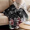 Lomsoe Christmas Snowman with Cap Blanket Super Soft Flannel White Snowflake Throw Blanket Lightweight Cozy Warm Fuzzy Christmas Gift. - 3 of 4