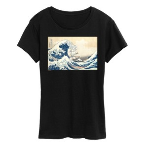 Women's - Peanuts - Snoopy Great Wave Short Sleeve Graphic T-Shirt - 1 of 4