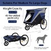 2-in-1 Bike Trailer & Push Cart for Pets,Detachable Bike Hitch & Push Handle Included,Dual Cup Pockets and Storage Bag,Holds Pets Up to 100 lbs - 3 of 4